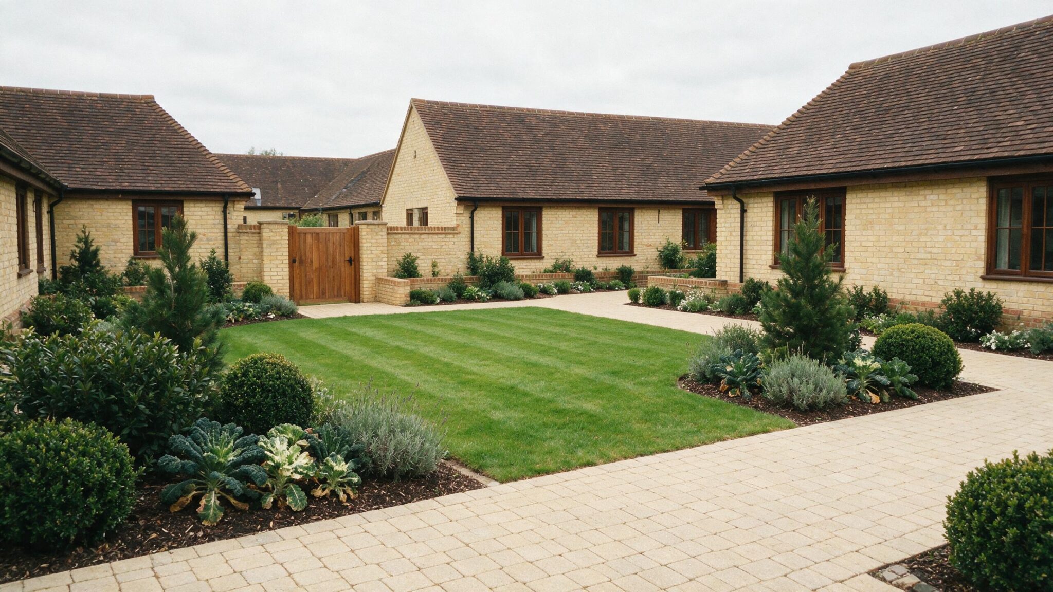 Well-maintained communal grounds on a managed commercial estate in Worcestershire